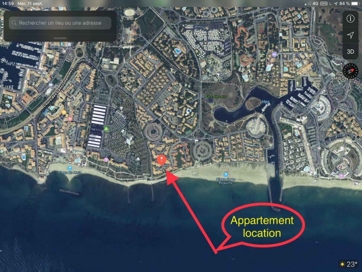 Residence Le Neptuna T2 Direct Plage Wifi Clim Agde Zewnętrze zdjęcie